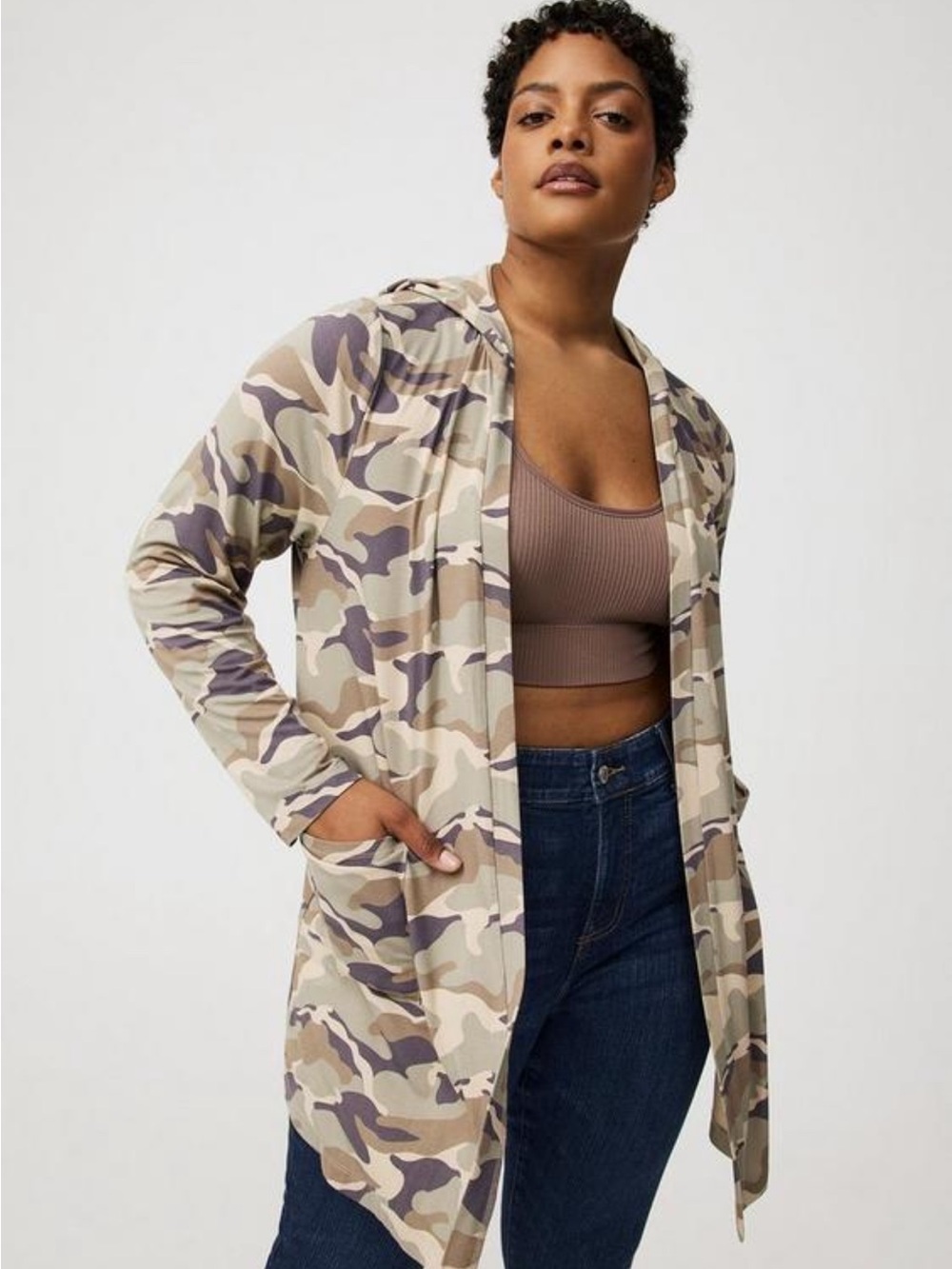 Torrid Anorak Cardigan Camo Cadent Multi NWOT
